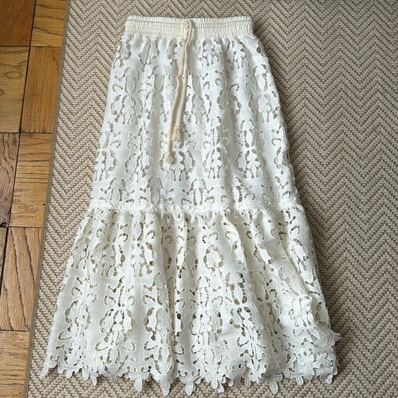 See By Chloe Dresses & Skirts - NEW See by Chloe White Lace Eyelet MIDI Skirt, Sz. Small